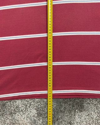 Polo Lacoste Hombre Rayas Rojo Vintage  - Talla XL