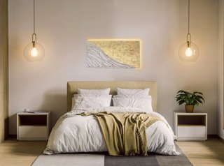 Cuadro Escultura arte Minimalista con luz LED