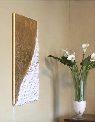 Cuadro Escultura arte Minimalista con luz LED