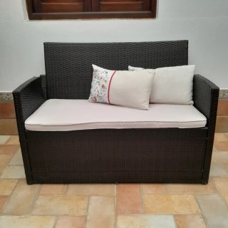 Conjunto Muebles Exterior Ratán y Cristal