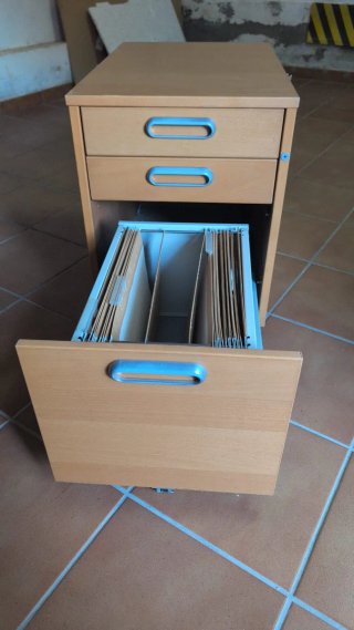 Cajonera/Archivador Madera con Ruedas