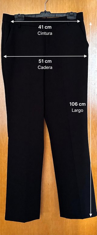 Pantalon negro recto Zara||Talla M-L