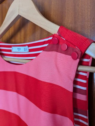 Vestido Mango Rayas Rojas Talla S