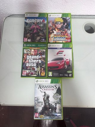Lote 14 Giochi Xbox 360 Skyrim GTA IV Naruto DBZ