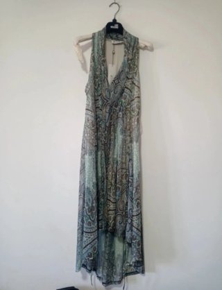 Abito Molly Bracken Svasato Blu/Grigio