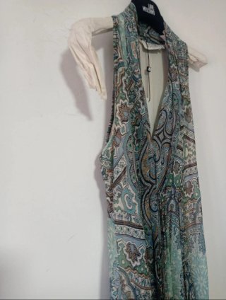 Abito Molly Bracken Svasato Blu/Grigio