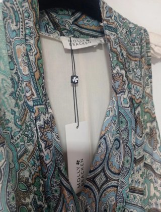 Abito Molly Bracken Svasato Blu/Grigio
