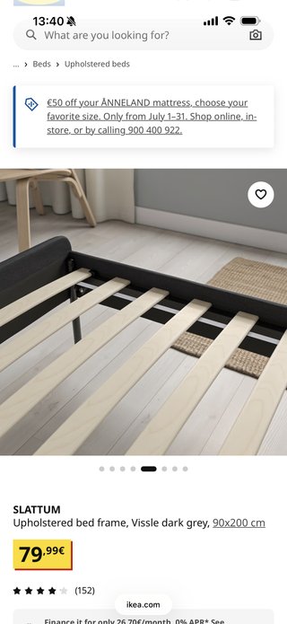 Cama IKEA con colchón, edredón y sábanas