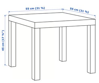 Mesa auxiliar IKEA LACK efecto roble