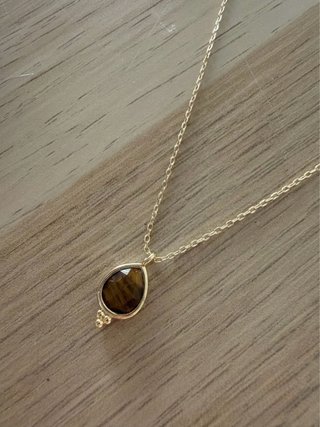 Charm dorado ojo de tigre | Colgante boho nuevo
