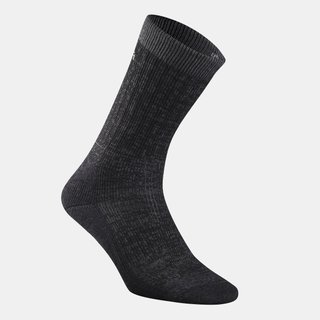 Calcetines de senderismo cálidos, SH900 Mountain Mid negro