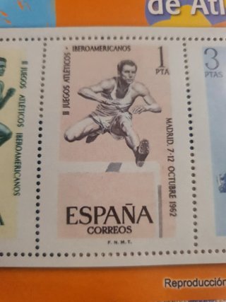 4 Sellos España Juegos Atléticos 1962