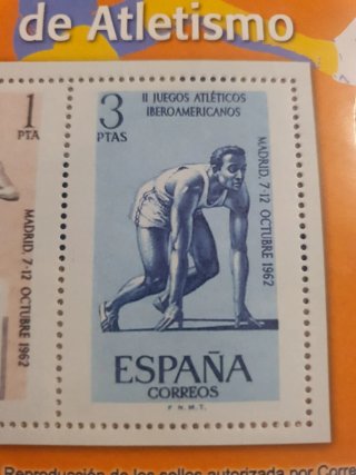4 Sellos España Juegos Atléticos 1962