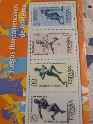 4 Sellos España Juegos Atléticos 1962