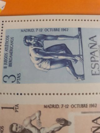4 Sellos España Juegos Atléticos 1962