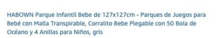 Parque infantil HABOWN 127x127cm