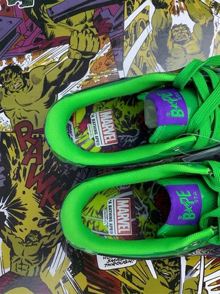 BAPE Zapatilla Hulk Verde y Morado