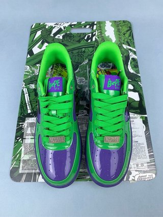 BAPE Zapatilla Hulk Verde y Morado