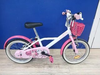 Bicicleta niños 16 pulgadas Btwin 500 Doctor Girl blanca