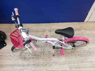 Bicicleta niños 16 pulgadas Btwin 500 Doctor Girl blanca