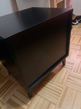 Mesita de noche madera y metal