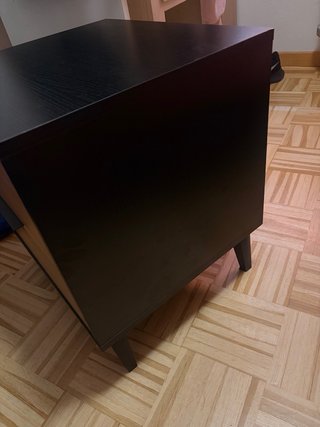Mesita de noche madera y metal