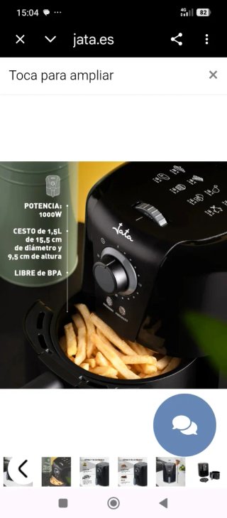 Freidora de Aire Sin Aceite Jata 1,5L JEFR1221