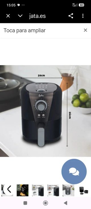 Freidora de Aire Sin Aceite Jata 1,5L JEFR1221