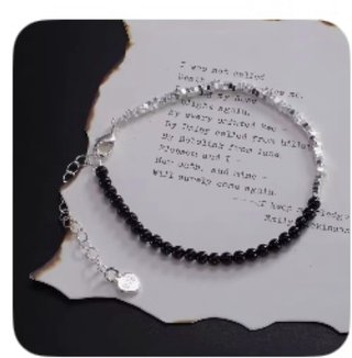 Pulsera piedra natural y plata