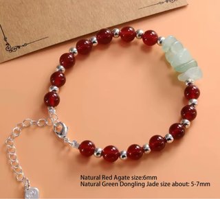 Pulsera piedra natural y plata