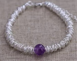 Pulsera piedra natural y plata