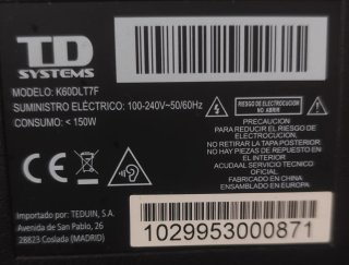 TV 60 para reparar o repuestos