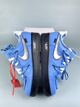 Nike Air Force 1 Off-White Azul Plata