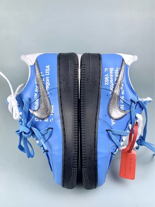 Nike Air Force 1 Off-White Azul Plata
