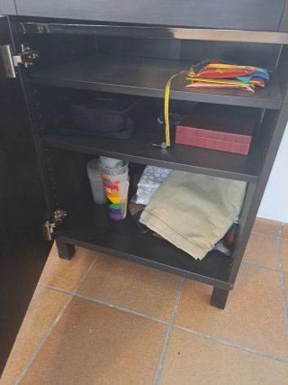 Armario Mueble Bar Ikea Negro Cristal