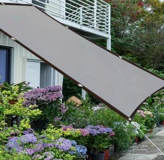 Toldo Vela Malla Sombra Rectangular 3X4 Gris