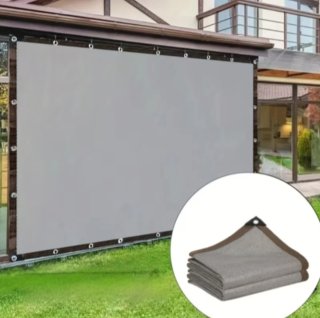 Toldo Vela Malla Sombra Rectangular 3X4 Gris