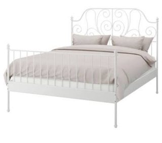 Cama de metal IKEA blanca