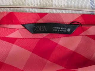 Falda a cuadros Zara L