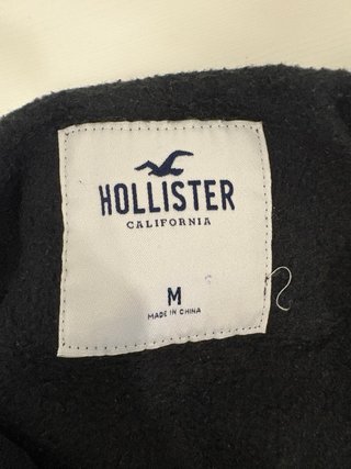Chaqueta Hollister Negra Cremallera