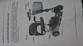 Scooter Silla de ruedas eléctrica roja