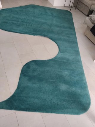 Alfombra Lana Turquesa