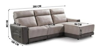 Chaise longue relax eléctrico Moon Dcha
