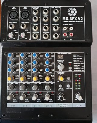 TOP PRO MX.6FX V2 Mixer Audio 6 Canali