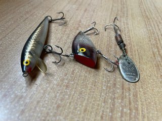 Lote señuelos de Pesca antiguos Vintage