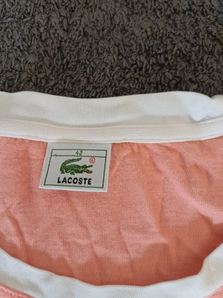 Camiseta Lacoste Rosa Mujer Talla 42