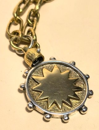 COLLANA Catena Ovale CIONDOLO SOLE LUNA Argento