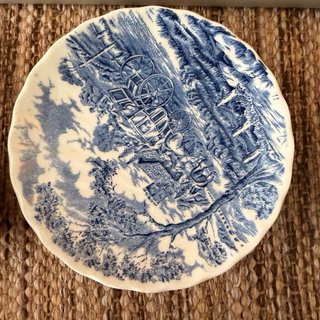 Conjunto 4 Chávenas Porcelana Azul e Branco