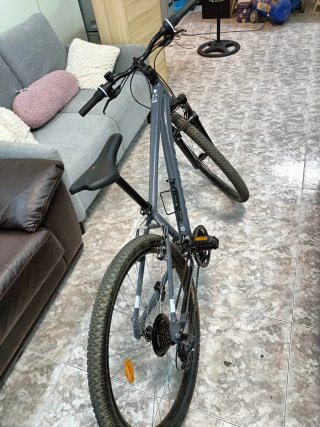 Bicicleta Rockrider gris con documentos