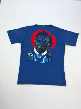 T-shirt Rude blu con numero